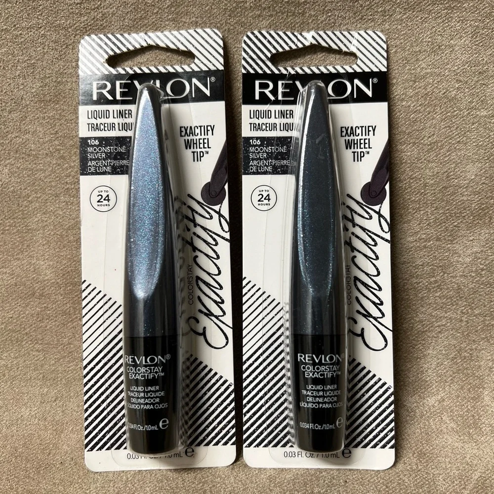 Lot of (2) Revlon Colorstay Exactify Liquid Liner, Moonstone Silver